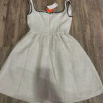 Cider White Tweed Tea Party U-Neckline Mini Dress Photo 2