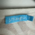 J. McLaughlin  Sweater Cotton Blend Button Sleeve Light Brown Animal Print Sz S C Photo 2