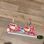 Aerie  Ring Floral Bandeau Bikini Top resort red size XL‎ Photo 7