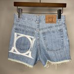 DDAM Women's 24 Denim Cut Off Shorts Blue Pattern Ethically USA Made Cotton Photo 3