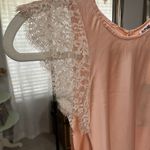 Target Peach Satin Maxi Dress With Lace Trim Photo 4