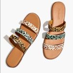 Madewell NWOT The Ilana Slide Sandal in Calf Hair Resortwear Safari - 7 Narrow Photo 0