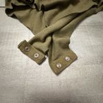 LNA Bodysuit Long Sleeve Khaki Olive Green Size Small Ruffle Peplum Shoulders Photo 5