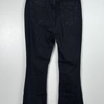 SheIn Curve Black Stretch Denim Raw Hem High Rise Flare Jeans 1XL Plus Size 30 Photo 3