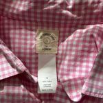J.Crew 100% Cotton Pink & White Gingham Long Sleeve Button Up Shirt Size 4 Photo 2