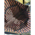 Vera Bradley 🍂 Navy Nylon Tote Bag Leather Trim Striped Lining Travel Work Bag Photo 3