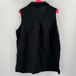 ST MICHAEL from MARKS & SPENCER 100% Linen Tank Size UK 20 EUR 50 Button Down Black Photo 1