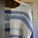 Sincerely Jules blue and white crew neck sweater Photo 2