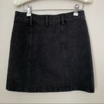 Gilli Denim Skirt Black Asymmetrical front Buttons Pockets Casual Neutral Trendy Size M Photo 4
