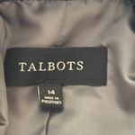 Talbots  Women’s Wool Blend Plaid Jacket Size 14‎ Snap Front Long Sleeve Gray Photo 5