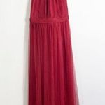 NWT Amsale Aliki Crimson Bridesmaid Dress Size 6 Photo 0