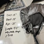 Forever 21 Metallic Silver Pleated Party Night Out Maxi Dress Size Small NWT Photo 8