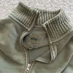 Aerie Sun’s Out Oversized Quarter Zip Sweatshirt Olive Green Size XS Photo 3