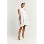 DISSH Bridal The Aisle Linen Panel Mini Dress White 6 White Bridal Photo 2