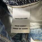 Princess Polly Mabel Front Zipper Distressed Shark Bite Hem Blue Skinny Jeans Photo 8