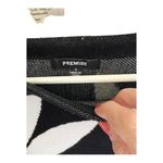 Premise  Black and White Leaf Pattern Sweater Photo 4