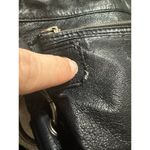 The Sak  Black Leather Crossbody Purse Hobo Western Adjustable Strap Biker Zipper Photo 7