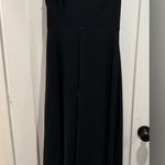Adrianna Papell Stretch Crepe Overlay Jumpsuit Black Ivory Size 4 Photo 2