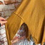 Wild Fable  Long Sleeve V-Neck Cozy Rib Oversized Shirt Sweater Large Brown Photo 3