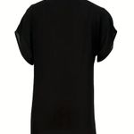 Guipure Lace Trim Dress, Casual V Neck Short Sleeve Dress, Women's Clothing Size M Photo 3