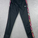 Adidas Track Pants Women Medium Floral Stripe Side Logo Athletic Photo 0