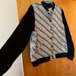 Torrid  Black Plaid Twill Bomber Jacket Rayon Womens Size 0 Large 12 New NWT Photo 1