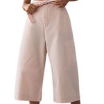 Maeve Anthropologie  Wide Leg Utility Culottes Light Pink Size L Photo 0
