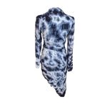 Miaou Vanessa Indigo Tie Dye Dress Women’s Size XS Long Sleeve Asymmetrical Blue Photo 5