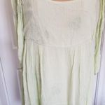 THE LABEL Embroidered Sage Green Mini Babydoll Dress Sz M Photo 2