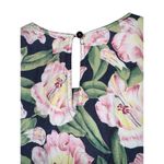 Vintage ED Michaels Maxi Dress 1980s Floral Womens Med Tropical Vacation Summer Pink Photo 6