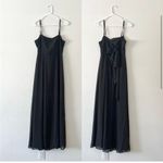 Show Me Your Mumu  Lauren Tie Back Formal Bridesmaid‎ Black Flowy Maxi Dress M Photo 3