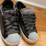 P448 Black Sparkly Cheetah Print  Sneakers Photo 5