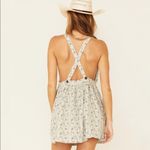 Free People  Petunia Floral Printed Overalls Open Back mini dress NWT Photo 2