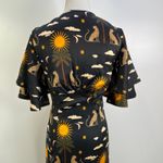 Never Fully Dressed Running Wild Lindos Dress Black Printed Size 2 Photo 9