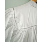 Madewell  | NWT Shirred Lace-Trim Top in White | Sz XS Photo 13