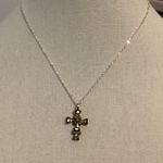 Lovely Vintage Cross Pendant & 8KGP signed chain Multiple Photo 1