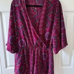 Elan  Medium Swim Coverup Romper with Kimono Sleeves Photo 0