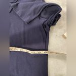 Laura Scott  Size LP Navy Blue 3/4 Sleeve V Neck Top Satib Embroidered Trim Photo 7