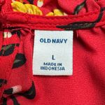 Old Navy Vintage  Red Floral Blouse Women’s Large Photo 3