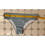 Beachsisi Medium (both top & bottom) Green & White Striped Bikini Photo 12