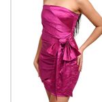 Ronny Kobo Magenta Metallic Fuschia Strapless Carolalyana Carolina Mini Dress S Pink Photo 8
