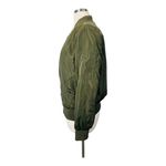 JouJou Olive Green Bomber Jacket Military Style Zip Up Flight Jacket Large Photo 4
