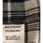 Romwe NWT  Women’s Black & White Plaid Long Sleeve Blouse ~ Size Medium Photo 5
