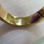 Michael Kors COUTURE  Bracelet Women's Python Embossed Black Leather Gold Tone Photo 1