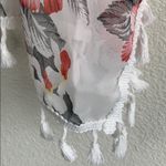 SheIn sheer floral print tassel hem kimono XS Photo 14
