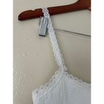 Edikted White Cropped Lacey Knit Tank Top Size Medium Photo 3