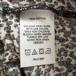 Foxcroft  Shirt Womens 12 Brown Black Cheetah Print Button Up Casual Work Office‎ Photo 7