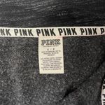 PINK - Victoria's Secret PINK Victoria’s Secret Dark Gray & Hot Pink Quarter Zip Hooded Sweatshirt Photo 8