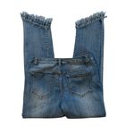 A.Z.I. New York Weekend Party Girl Distressed Jean Angled Fringe Hem, Sz 6 Blue Photo 5