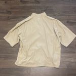 IZOD Women’s  Tan Short Sleeve 3/4 Zip Utility Shirt, Size XL Photo 5